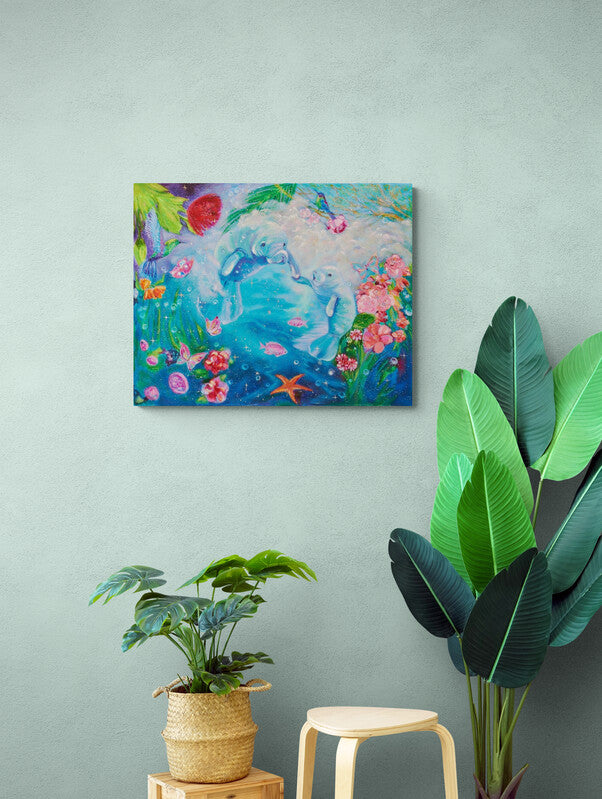 "Manatee garden" Original artwork