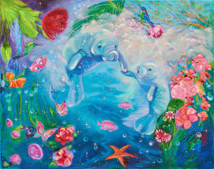 "Manatee garden" Original artwork