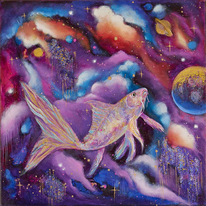 "Koi in Stardust 3" Original artwork