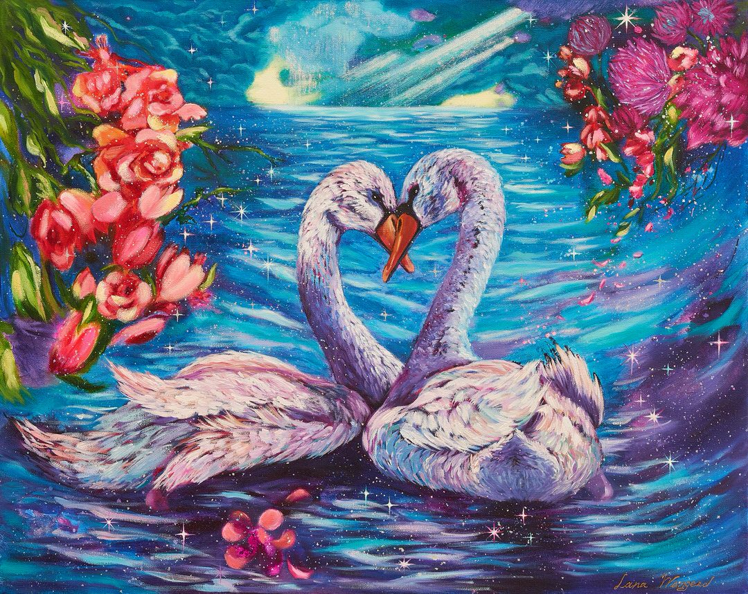 "Lovebirds" Original artwork