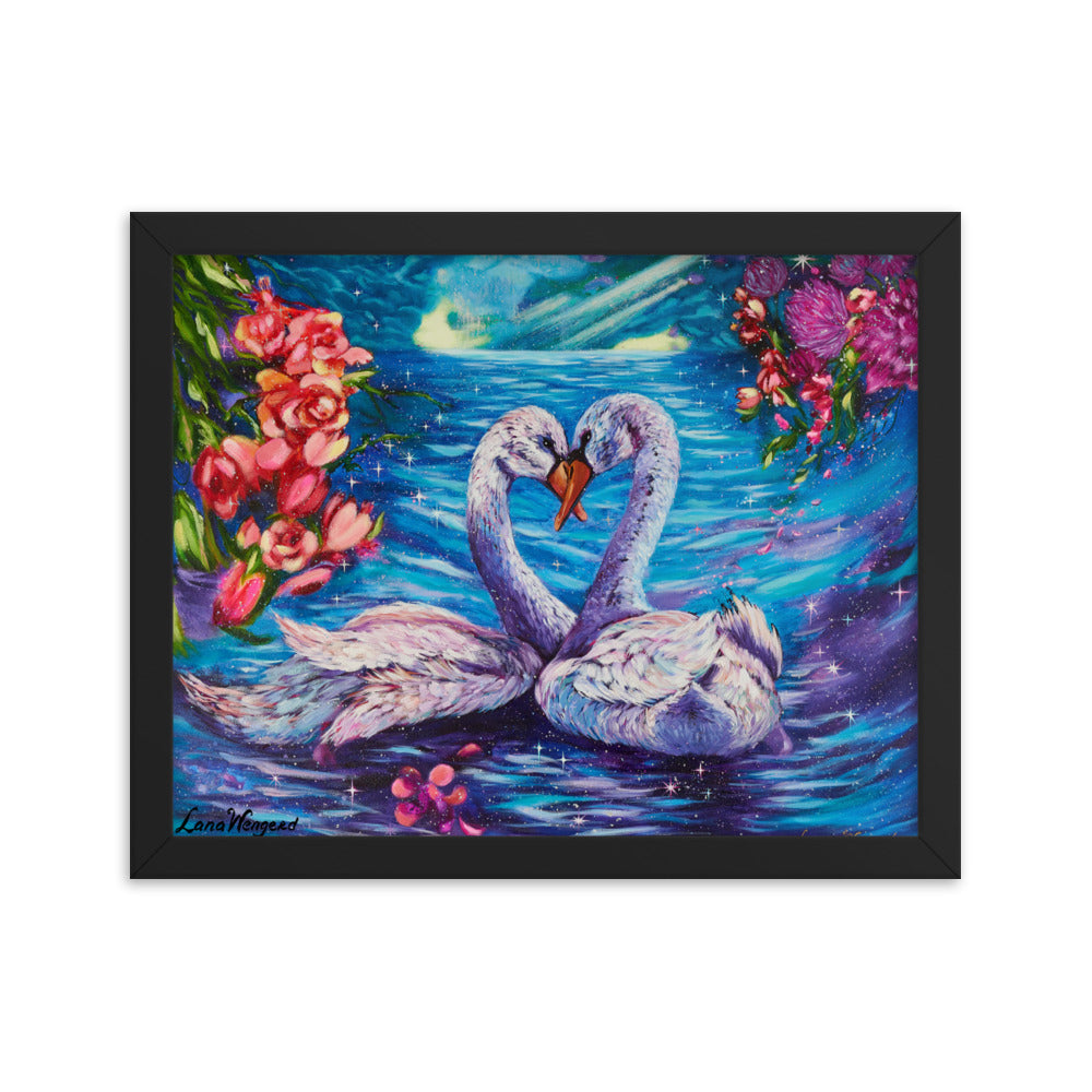 "Lovebirds" Framed poster