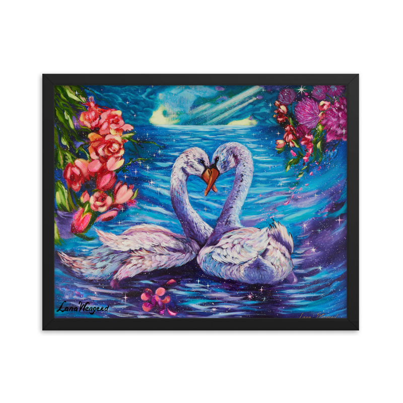 "Lovebirds" Framed poster