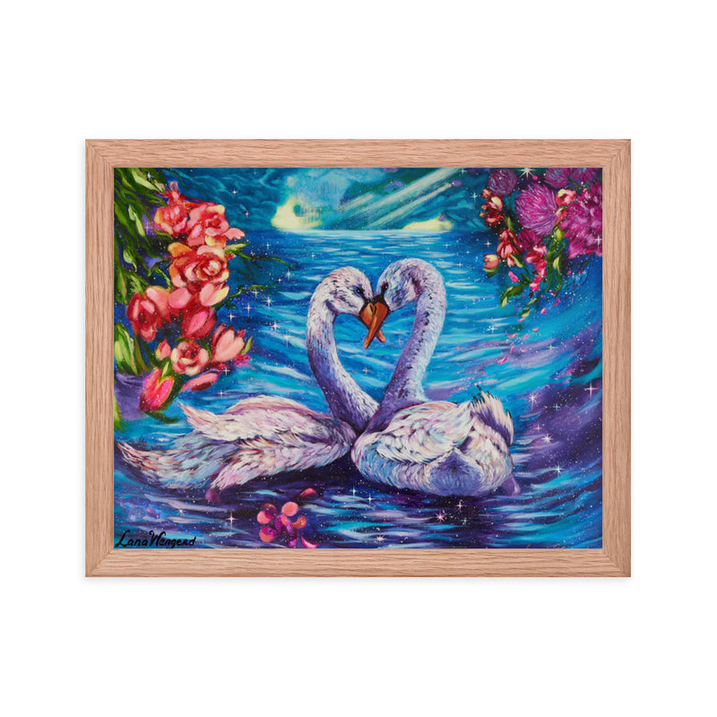 "Lovebirds" Framed poster