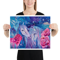 "Love in stardust. Horses" Enhanced Matte Paper Poster